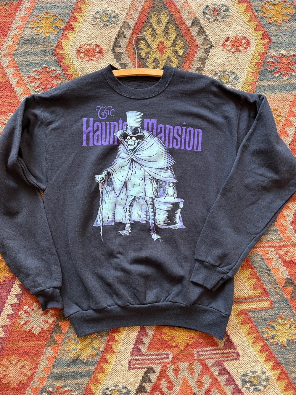 Disney Parks The Haunted Mansion Hatbox Ghost Pullover Crewneck Sweatshirt. - Picture 5 of 8